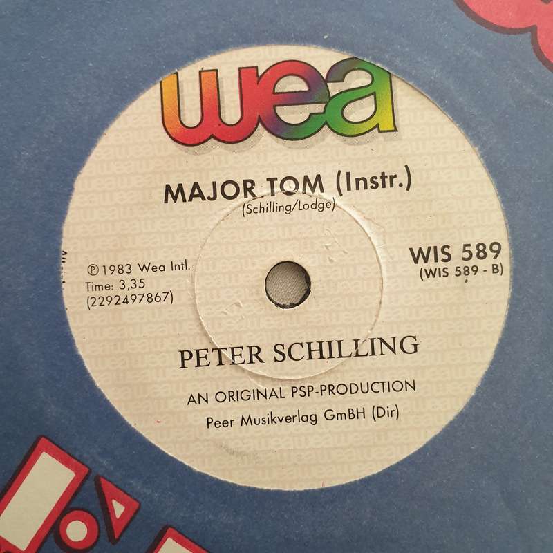 Peter Schilling  Major Tom - Vinyl 7" Record - Opened  - Very-Good Quality (VG)