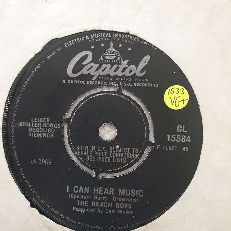 The Beach Boys  I Can Hear Music - Vinyl 7" Record - Very-Good+ Quality (VG+)
