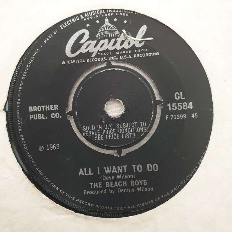 The Beach Boys  I Can Hear Music - Vinyl 7" Record - Very-Good+ Quality (VG+)