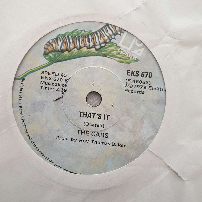 The Cars  Let's Go - Vinyl 7" Record - Very-Good+ Quality (VG+)