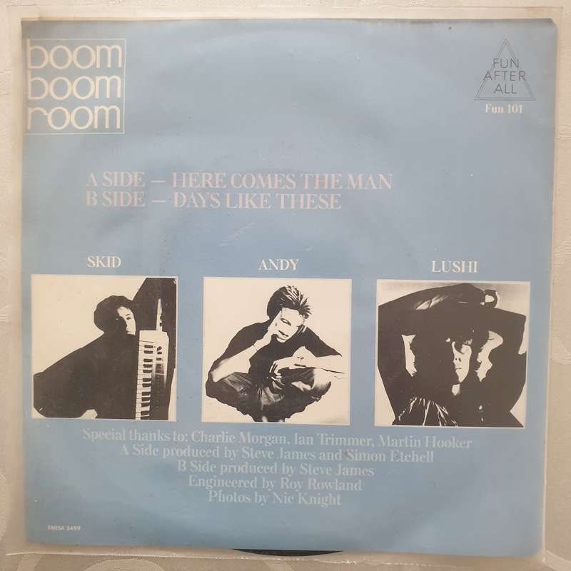 Boom Boom Room  Here Comes The Man - Vinyl 7" Record - Very-Good+ Quality (VG+)