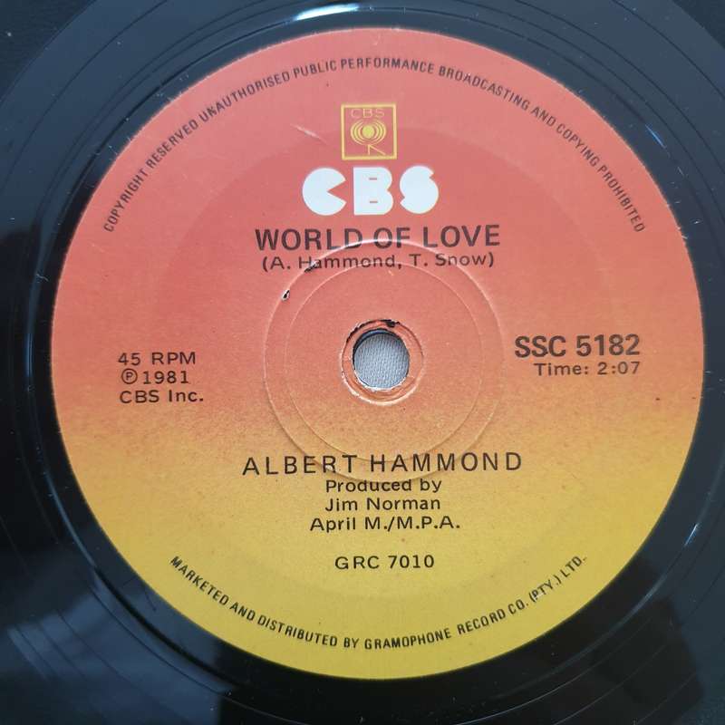Albert Hammond  When I'm Gone - Vinyl 7" Record - Good Quality (G)