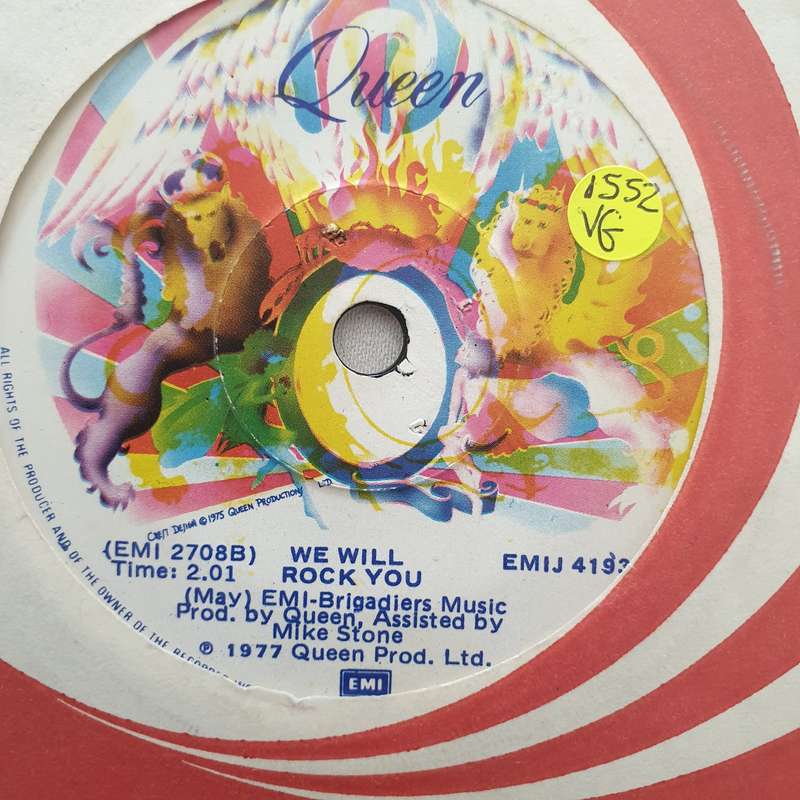 Queen  We Will Rock You/ We Are The Champions - Vinyl 7" Record - - Very-Good Quality (VG)(...