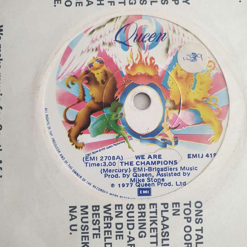 Queen  We Will Rock You/ We Are The Champions - Vinyl 7" Record - - Very-Good Quality (VG)(...
