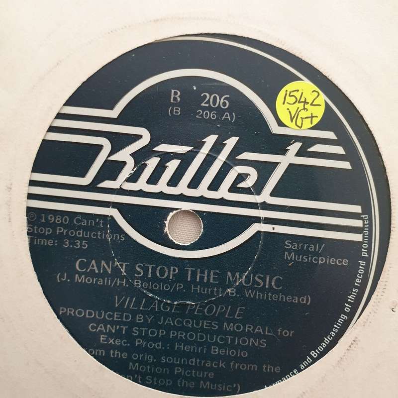 Village People  Can't Stop The Music - Vinyl 7" Record - Very-Good+ Quality (VG+)