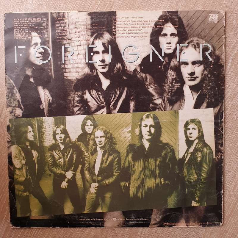Foreigner  Double Vision - Vinyl LP Record - Very-Good Quality (VG)