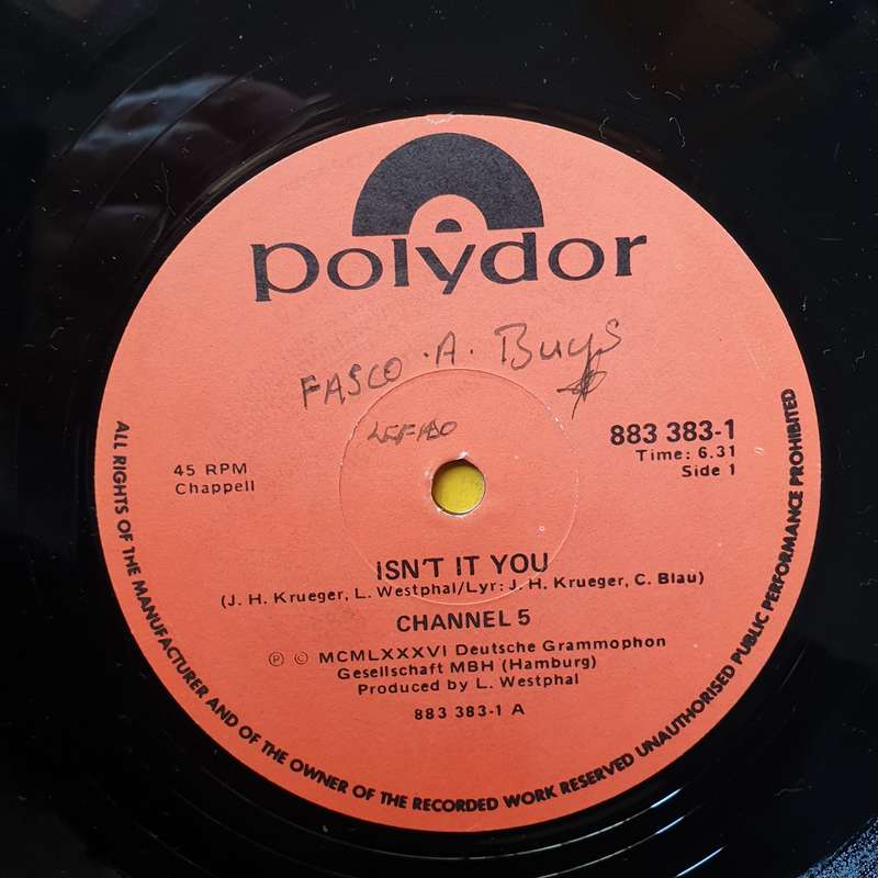 Channel 5  Isn't It You  Vinyl LP Record - Opened  - Very-Good+ Quality (VG+)
