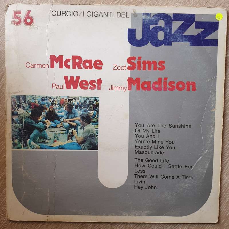 Jazz - Curcio I Giganti Del Jazz - Carmen McRae, Zoot Sims, Paul West, Jimmy Madison   Viny...