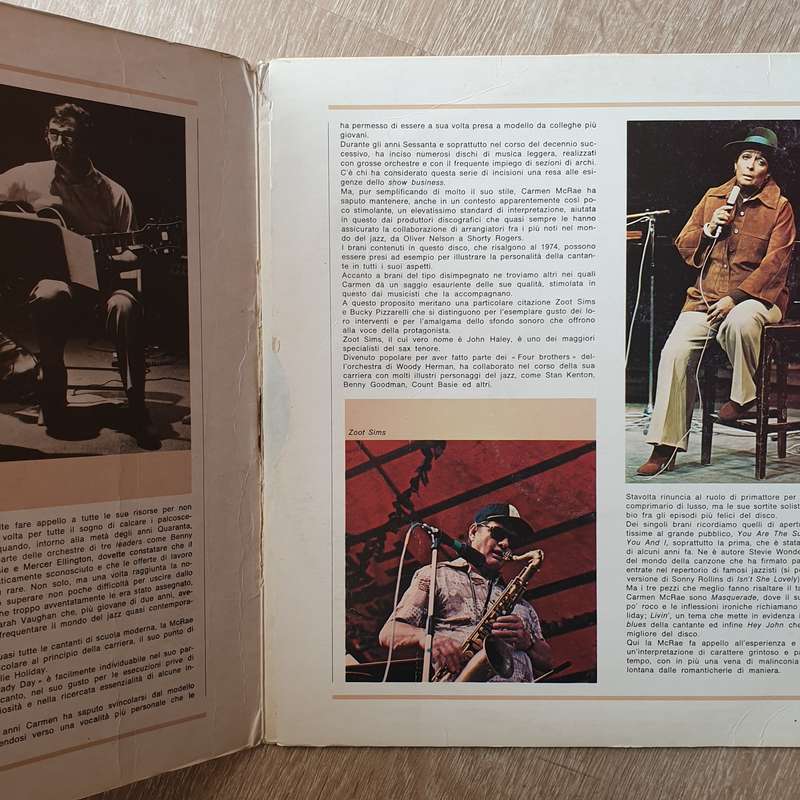 Jazz - Curcio I Giganti Del Jazz - Carmen McRae, Zoot Sims, Paul West, Jimmy Madison   Viny...