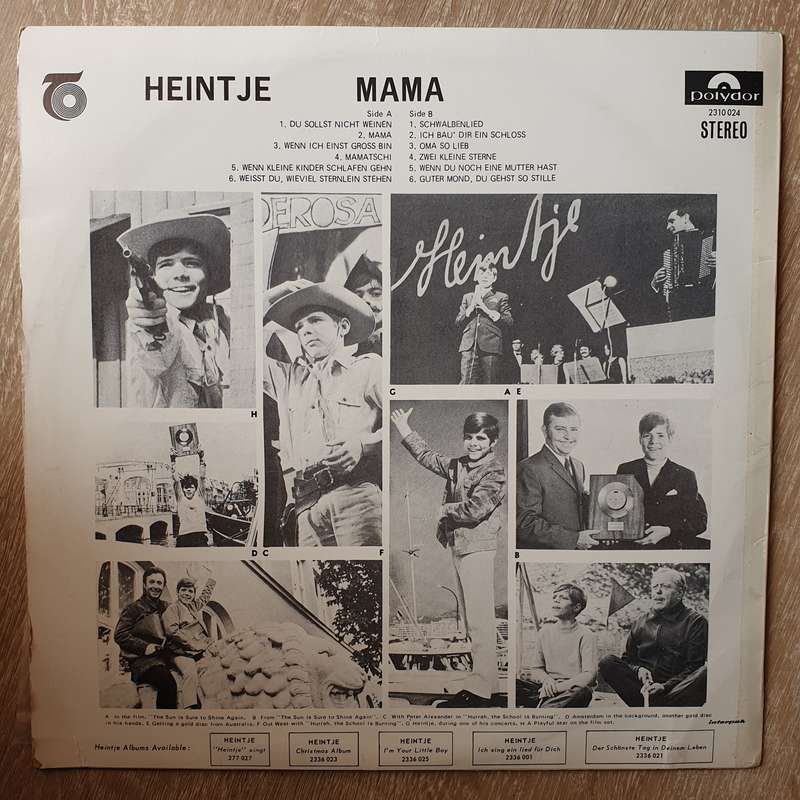 Heintje - Heintje  Vinyl LP Record - Opened  - Very-Good+ Quality (VG+)