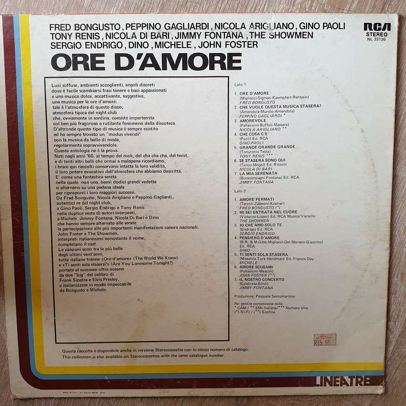 Ore D'Amore - Various Artists - Vinyl LP Record (VG)