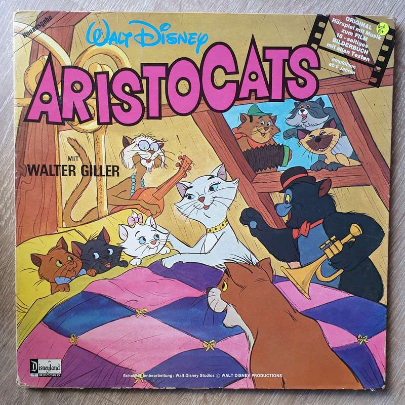 Walt Disney (Original)  Aristocats   Vinyl LP Record - Opened  - Good+ Quality (G+)