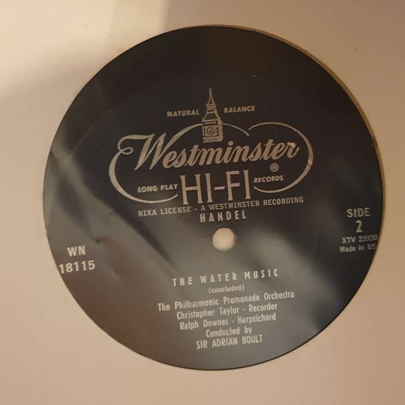 Handel, Philharmonic Promenade Orchestra Conducted by Sir Adrian Boult  The Water Music (Co...
