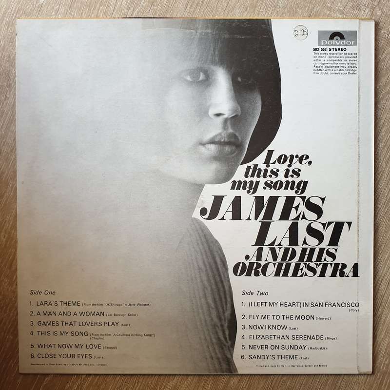James Last And His Orchestra  Love, This Is My Song - Vinyl LP Record - Opened  - Very-Good...