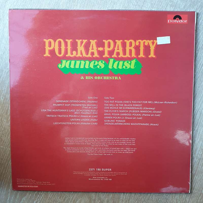 James Last  Polka-Party - Vinyl LP Record - Opened  - Very-Good+ Quality (VG+)