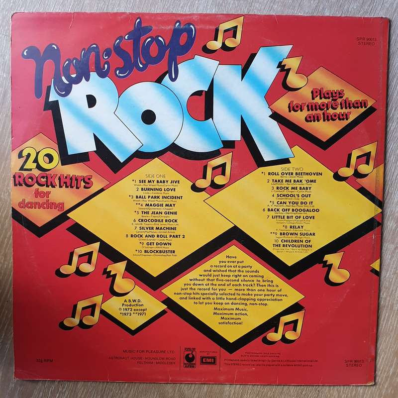 Non-Stop Rock - Vinyl LP Record - Opened  - Very-Good- Quality (VG-)