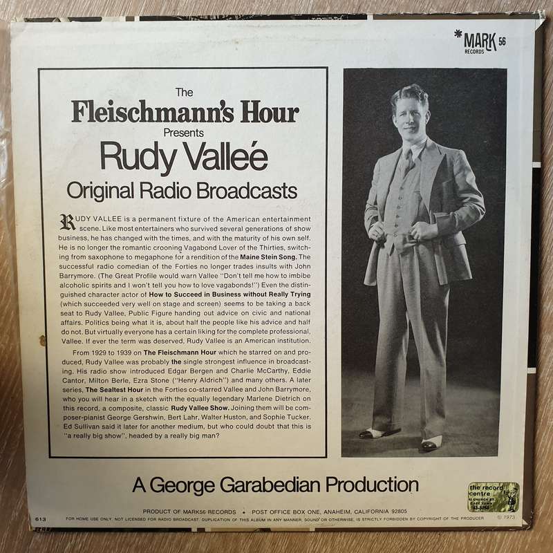 The Fleischmann's Hour Presents Rudy Vallee - Vinyl LP Record - Opened  - Very-Good Quality (VG)