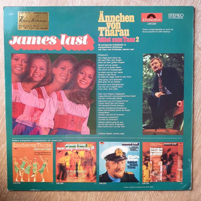 James Last  Ännchen Von Tharau Bittet Zum Tanz 2 - Vinyl LP Record - Opened  - Very-Good+ ...