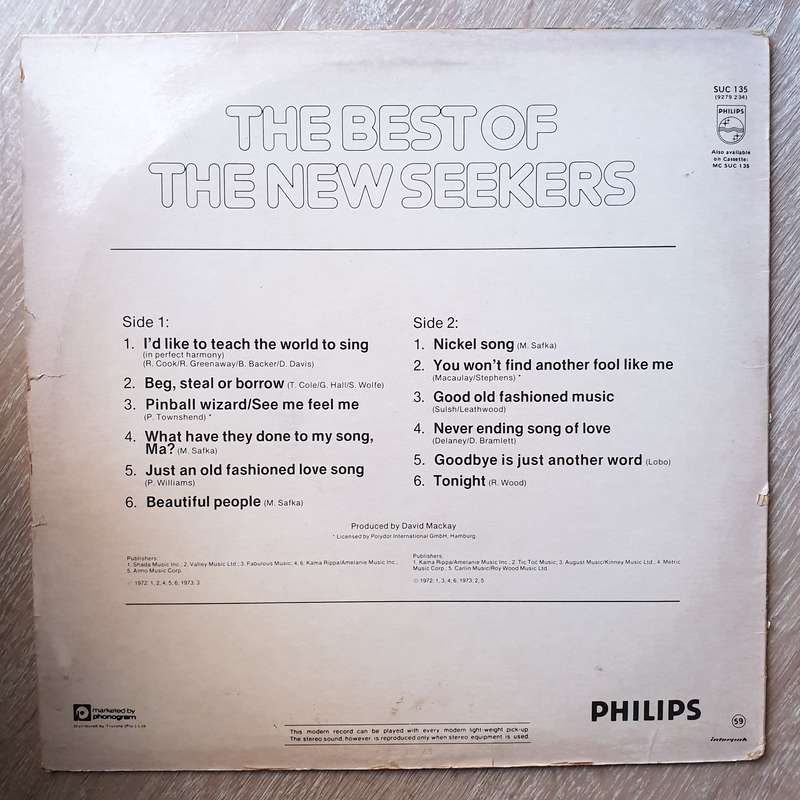 The Best Of The New Seekers - Vinyl LP - Opened  - Very-Good Quality (VG)