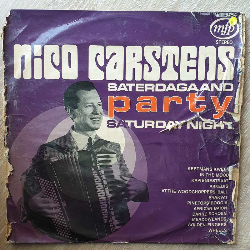 Nico Carstens - Saterdagaan Party  Vinyl LP Record - Opened  - Good Quality (G)