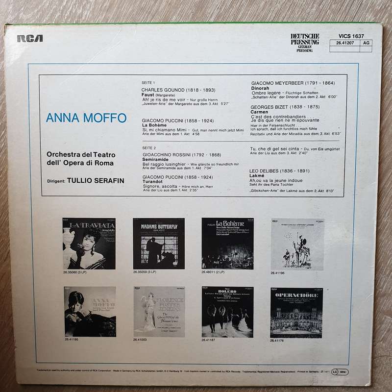 Anna Moffo  Anna Moffo - Vinyl LP Record (VG+)