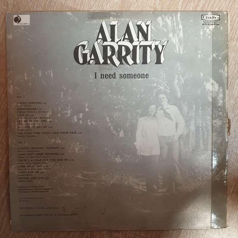 Alan Garrity  I Need Someone - Vinyl LP - Opened  - Very-Good Quality (VG)