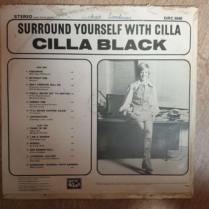 Cilla Black  Surround Yourself With Cilla - Vinyl LP - Opened  - Very-Good Quality (VG)
