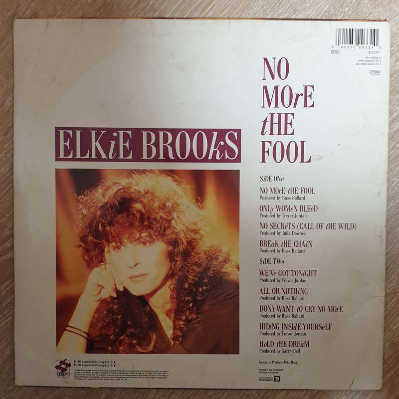 Elkie Brooks  No More The Fool - Vinyl LP Record - Opened  - Very-Good Quality (VG)