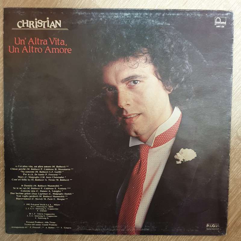 Christian  Un'Altra Vita, Un'Altro Amore -  Vinyl LP Record - Opened  - Very-Good+ Quality ...