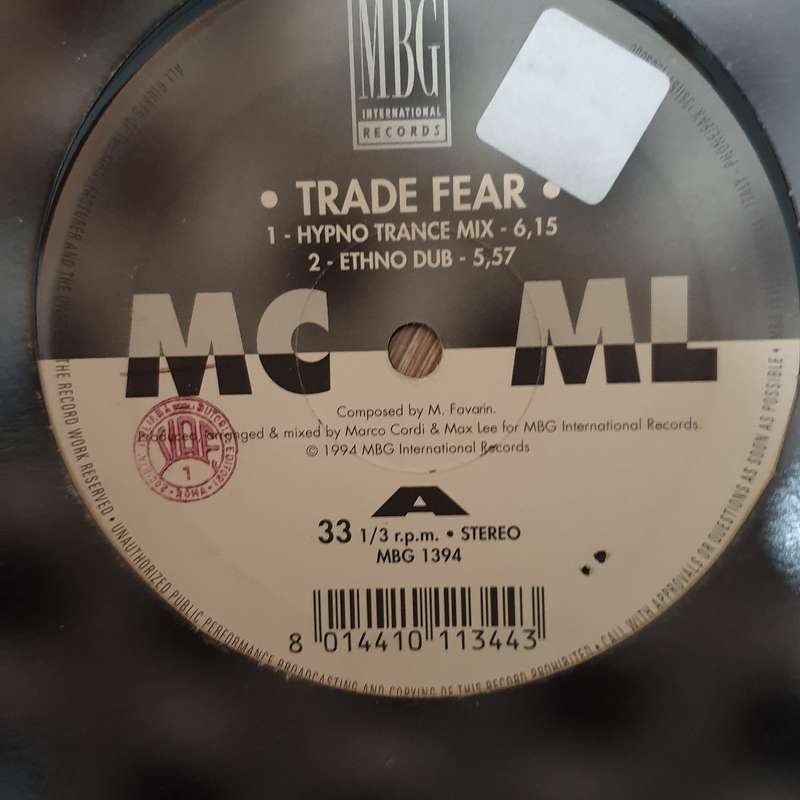 MC ML  Trade Fear / Alkemy Dub -  Vinyl LP Record - Opened  - Very-Good+ Quality (VG+)