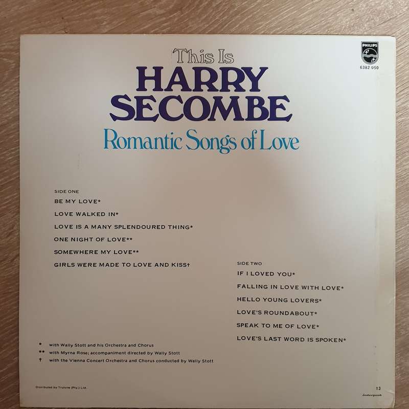 Harry Secombe  This Is Harry Secombe -  Romantic Songs Of Love -  Vinyl LP Record - Opened ...