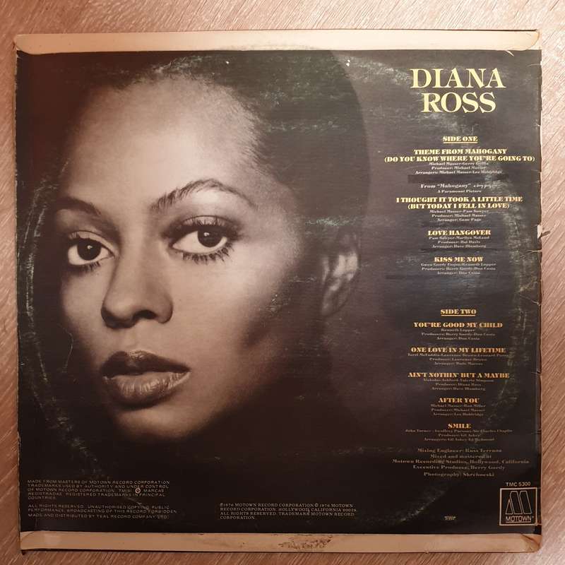 Diana Ross - Diana Ross - Theme From Mahogany - Vinyl LP Record - Very-Good Quality (VG)