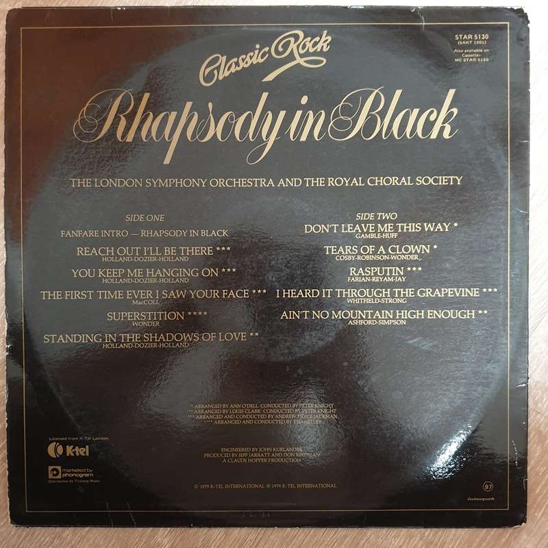 Classic Rock - Rhapsody in Black  -  Vinyl LP Record - Opened  - Very-Good- Quality (VG-)