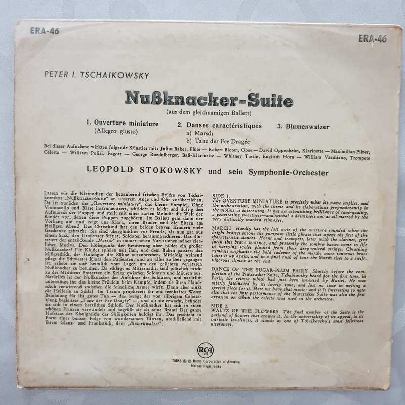 Tchaikovsky, Leopold Stokowski And His Symphony Orchestra  Nußknacker-Suite - Vinyl 7" Rec...