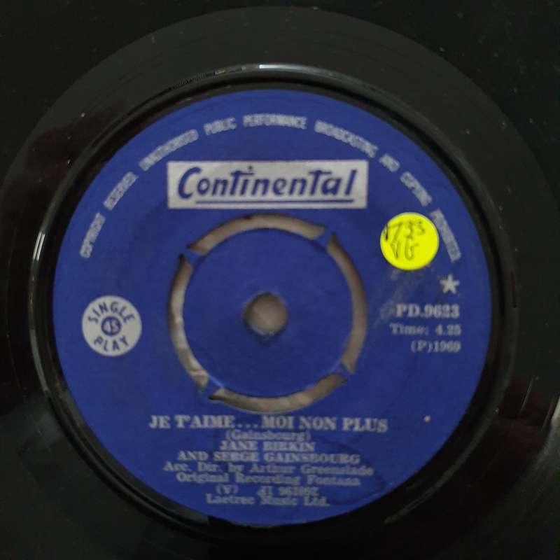 Jane Birkin And Serge Gainsbourg  Je T'aime... Moi Non Plus - Vinyl 7" Record - Opened  - V...