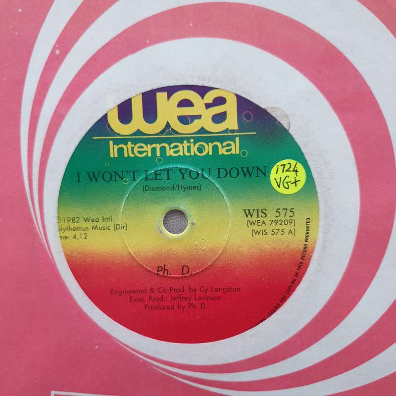 Ph.D.  I Won't Let You Down - Vinyl 7" Record - Very-Good+ Quality (VG+)