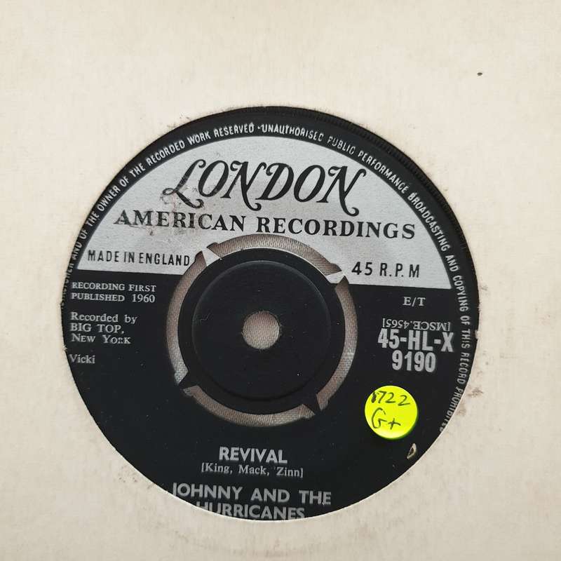 Johnny And The Hurricanes  Rocking Goose - Vinyl 7" Record - Good+ Quality (G+)