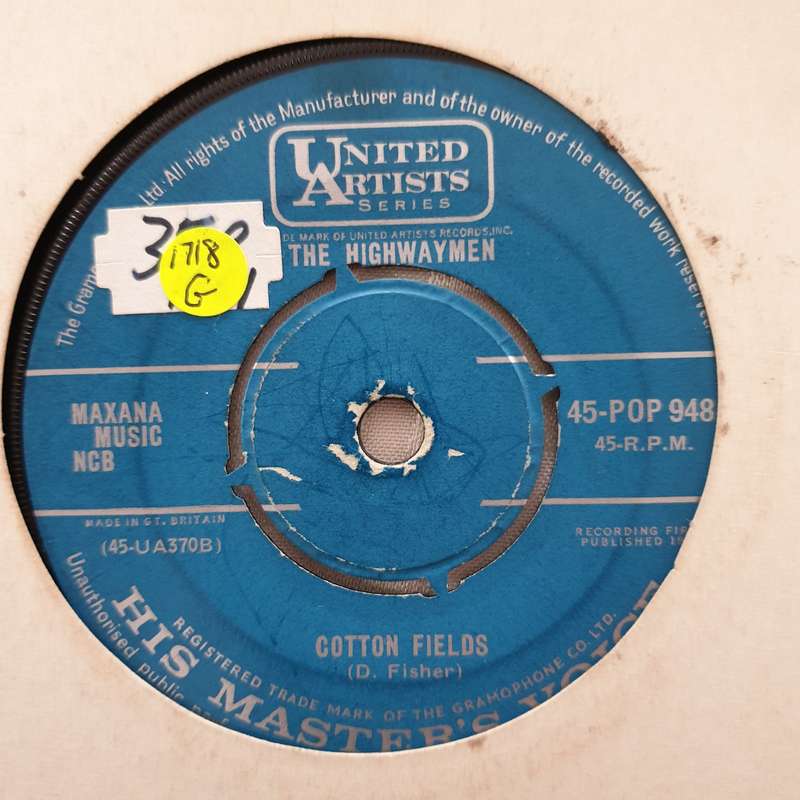The Highwaymen  The Gypsy Rover - Vinyl 7" Record - Good Quality (G)