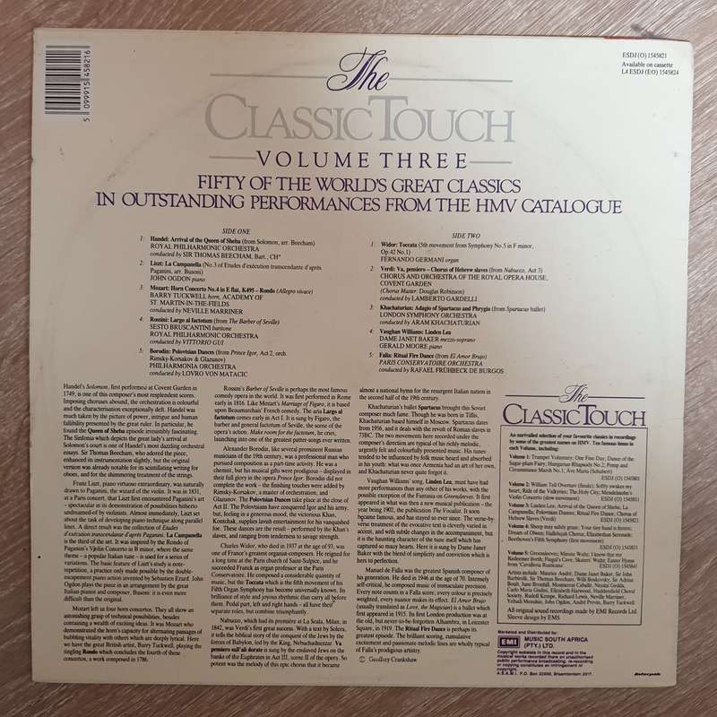 The Classic Touch - Vol 3 -  Vinyl LP Record - Opened  - Very-Good+ Quality (VG+)