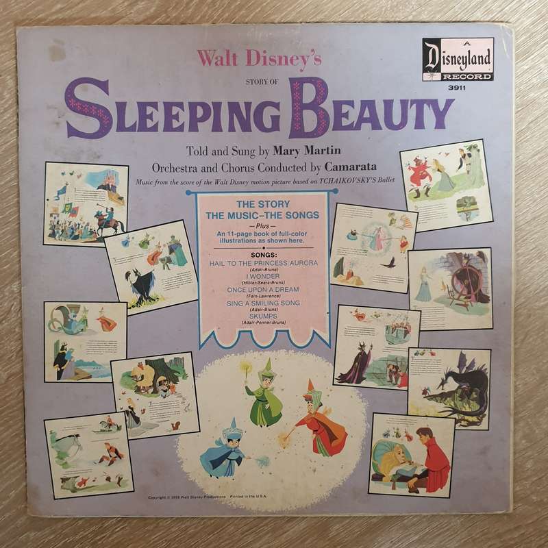 Walt Disney's Story Of Sleeping Beauty -  Mary Martin  Vinyl LP Record - Opened  - Good+ Qu...