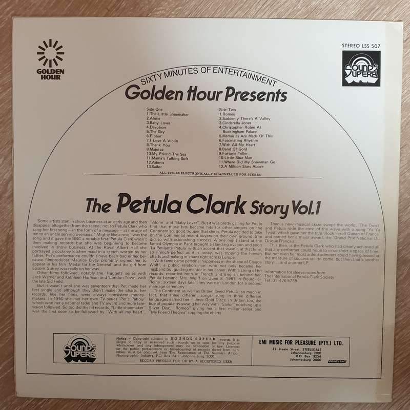 Golden Hour Presents The Petula Clarke Story -  Vinyl LP Record - Opened  - Very-Good+ Quality (VG+)
