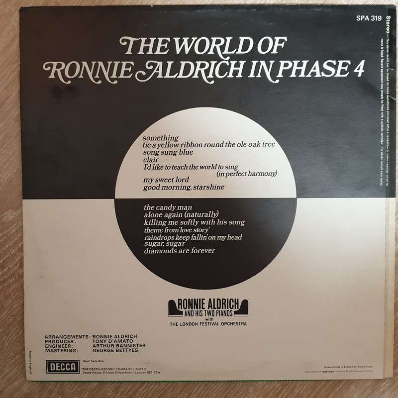 Ronnie Aldrich And His Two Pianos With The London Festival Orchestra  The World Of Ronnie A...