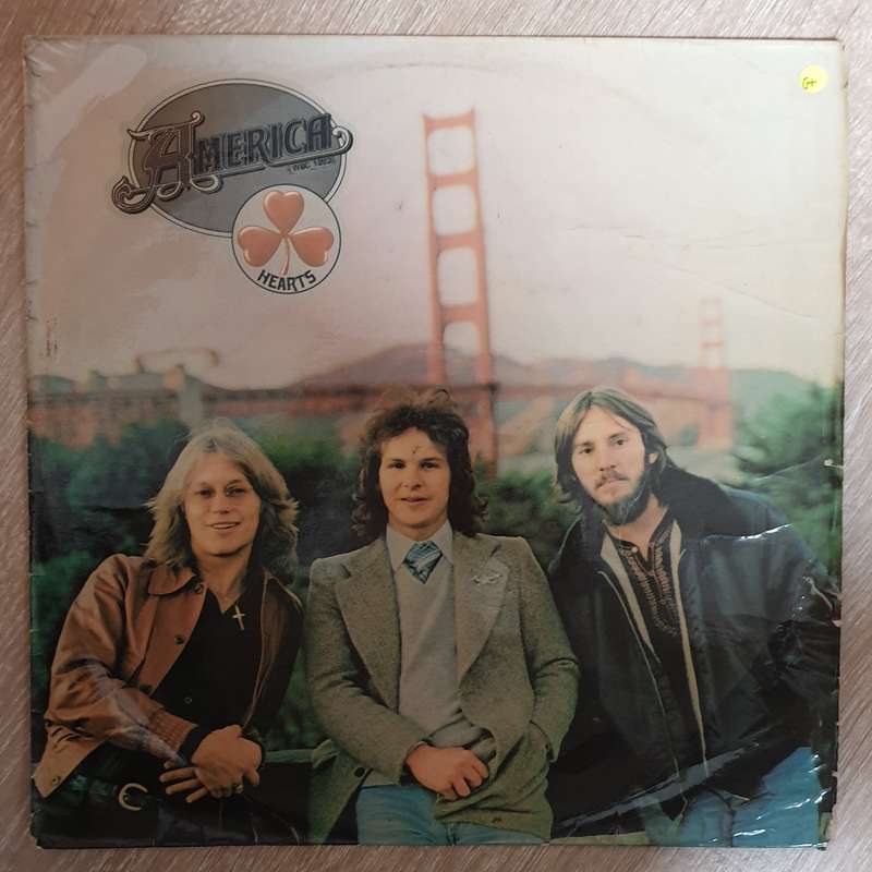 America - Hearts  Vinyl LP Record - Opened  - Good+ Quality (G+)