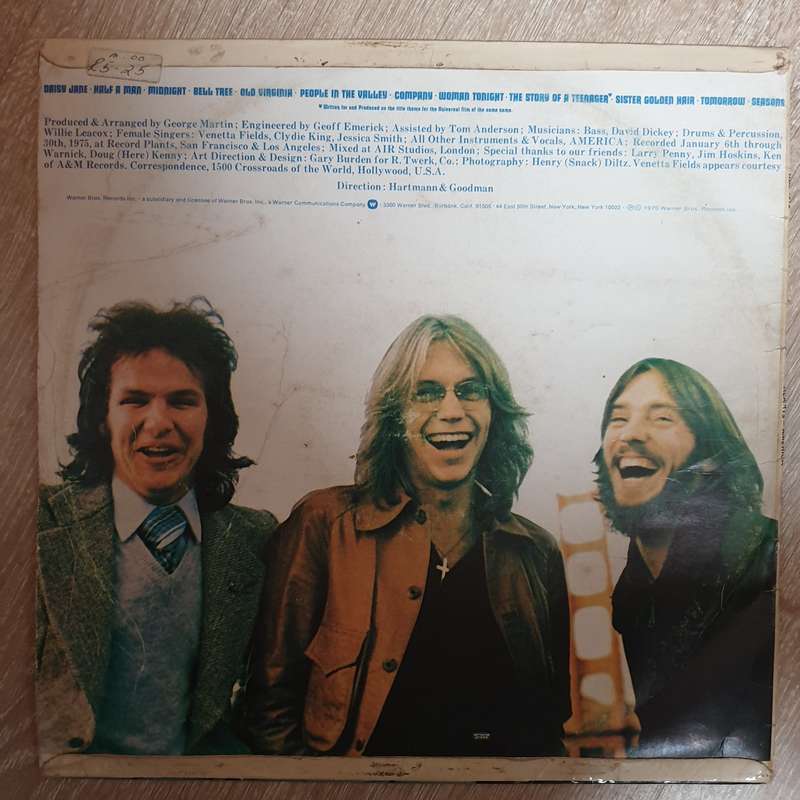 America - Hearts  Vinyl LP Record - Opened  - Good+ Quality (G+)