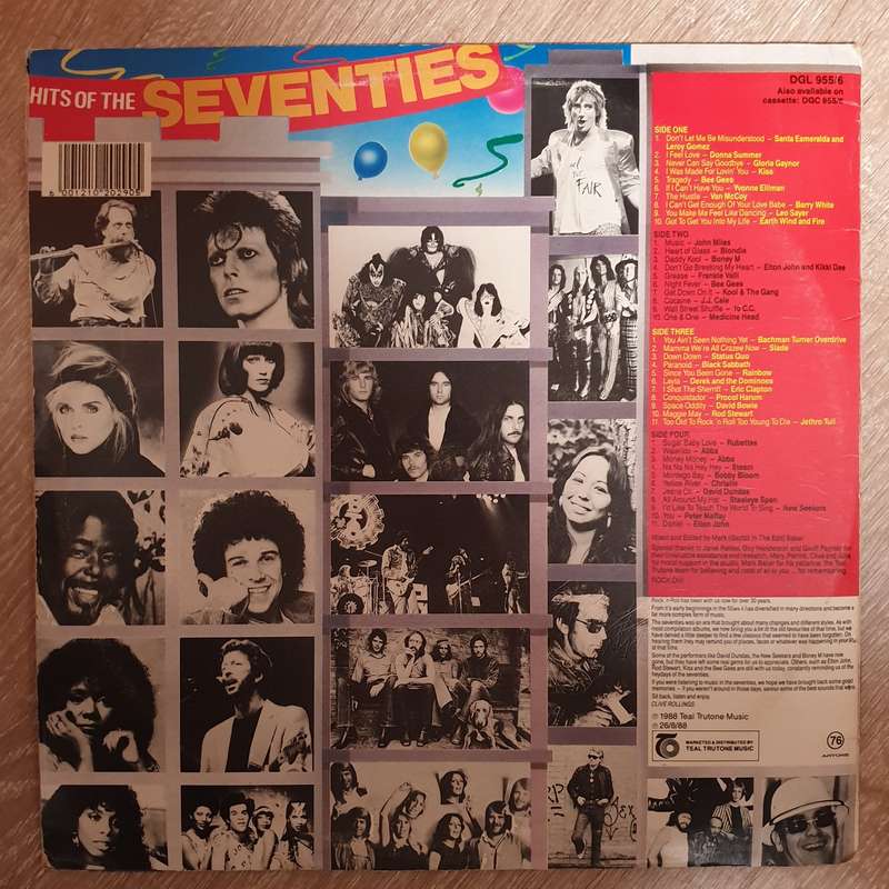Hits Of the Seventies -  Double Vinyl LP Record - Opened  - Very-Good+ Quality (VG+)
