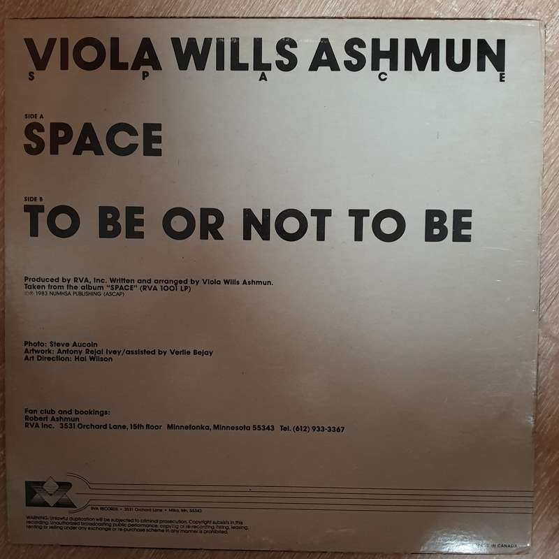Viola Wills Ashmun  Space -  Vinyl LP Record - Opened  - Very-Good- Quality (VG-)