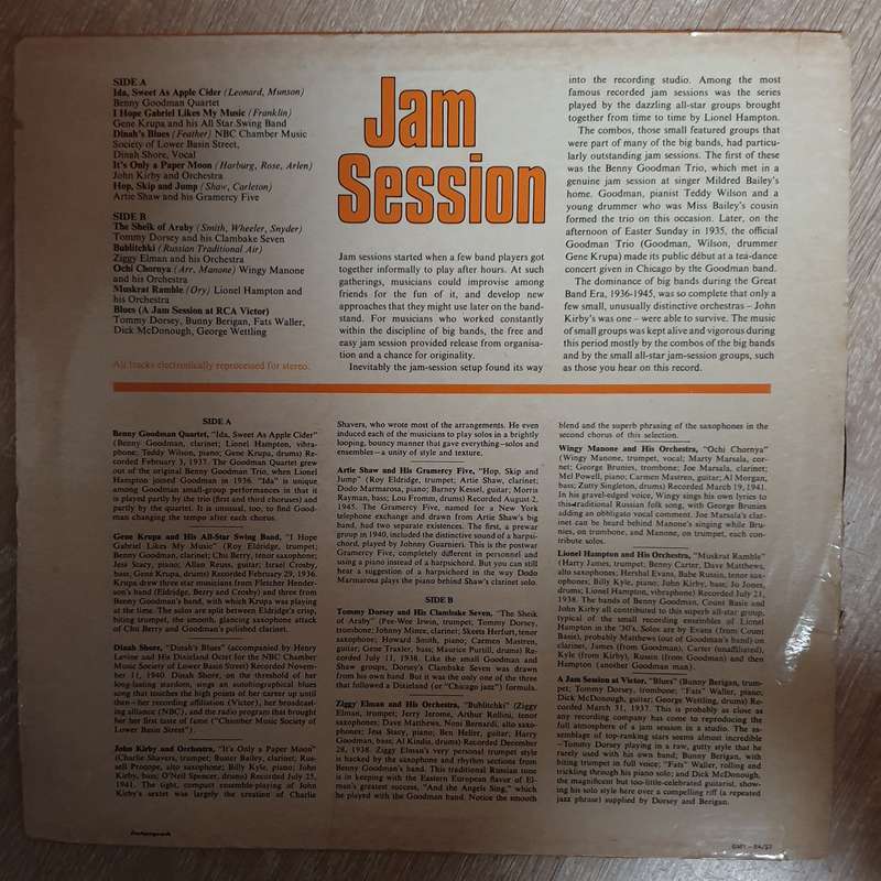 Jam Session - Original Artists - Vinyl LP Record - Very-Good+ Quality (VG+)