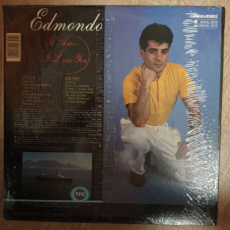 Edmondo Rahme  Ti Amo - I Love You - Vinyl LP Record - Opened  - Very-Good+ Quality (VG+)