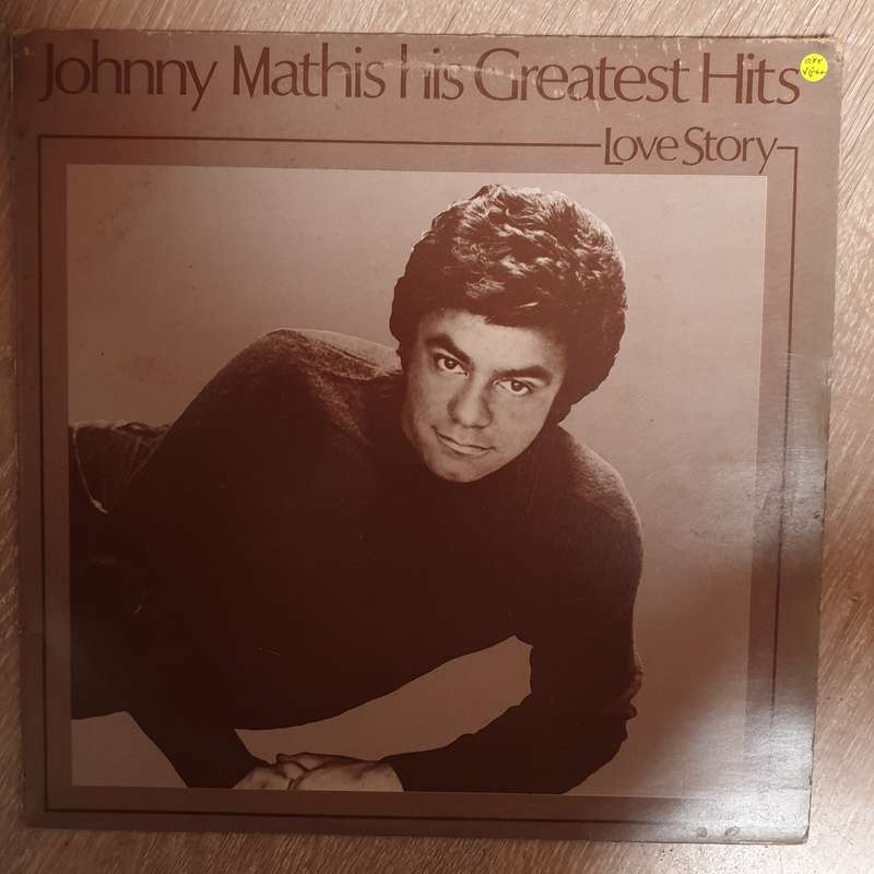 Johnny Mathis Greatest Hits - Love Story  Vinyl LP Record - Opened  - Very-Good+ Quality (VG+)