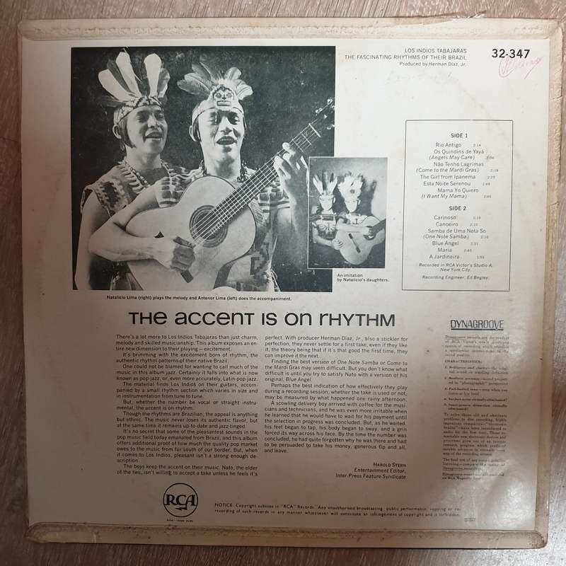Los Indios Tabajaras  The Fascinating Rhythms Of Their Brazil -  Vinyl LP Record - Opened  ...